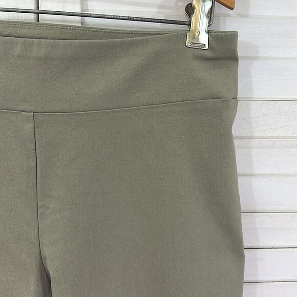 WHBM Stretch Pull On Sage Color Crop Pants Size 10 - Picture 5 of 13